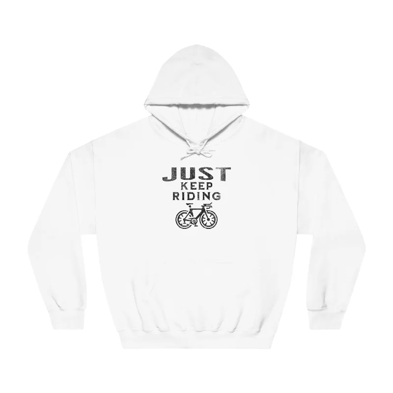 Cycling - Just Keep Moving (Black print) Hoodie - Unisex