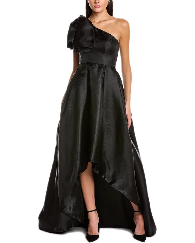 Black by Bariano Joesephine Bow High-Low Gown