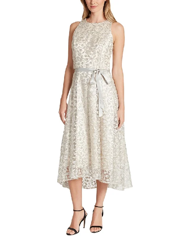 TAHARI ASL Plus High-Low Party Dress