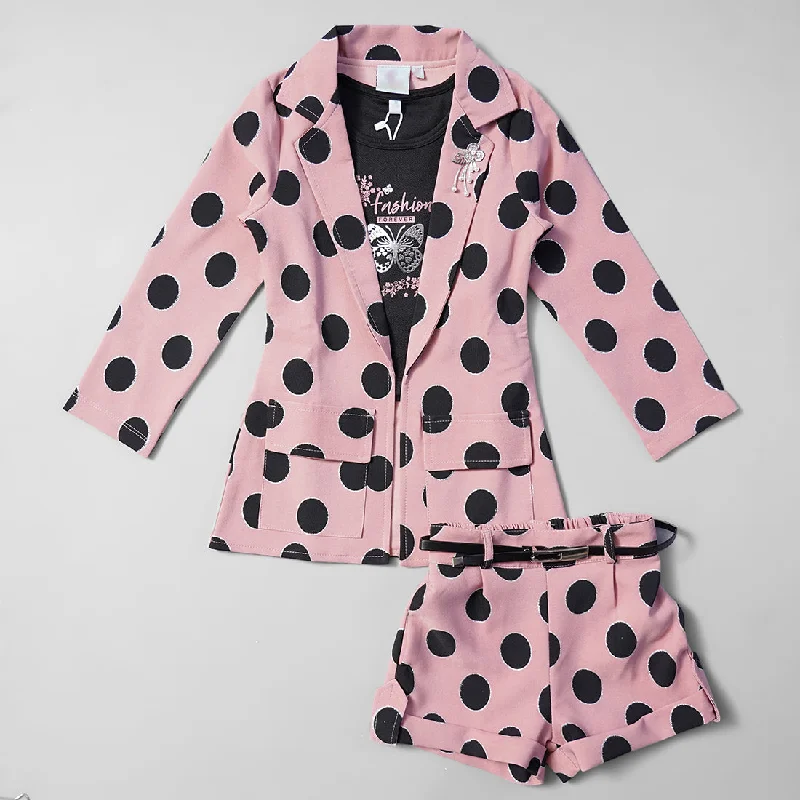 Classy Dot Print Full Sleeve Western Set