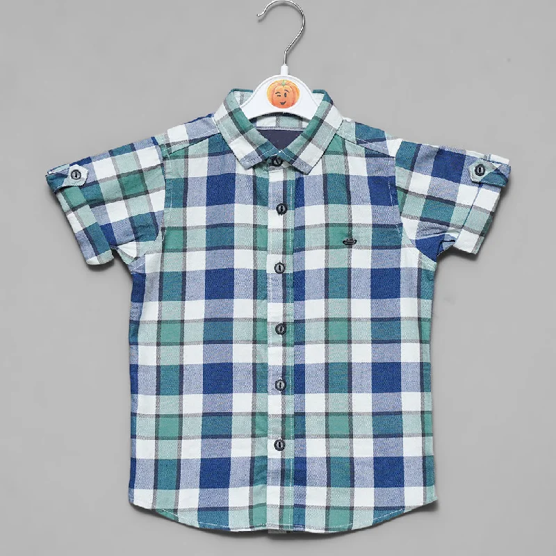 Blue Check Patterns Shirt for Boys