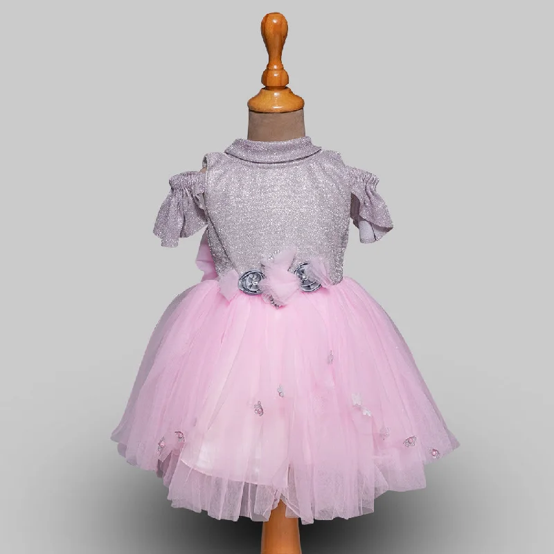 Frock for Girls with Fluffy Pattern