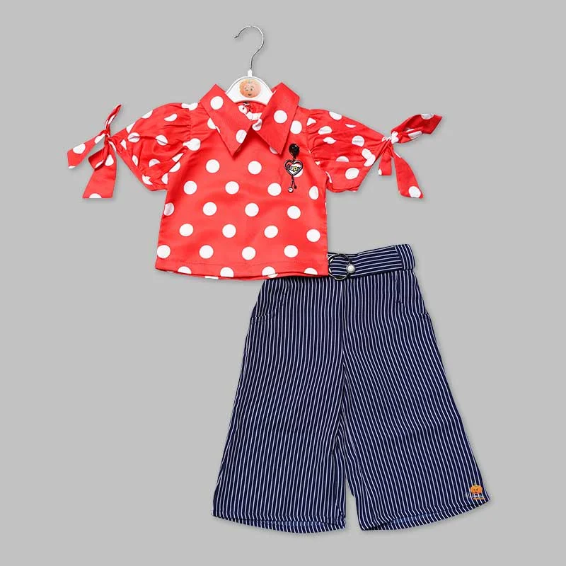 Western Dresses For Girls And Kids With Polka Print