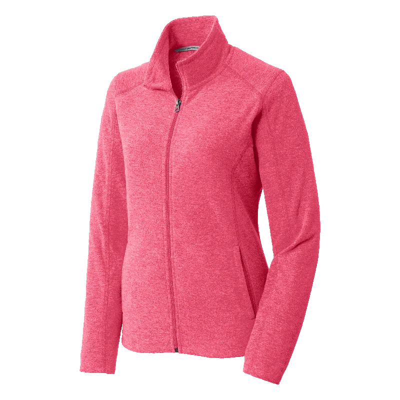 B1734W Ladies Heather Microfleece Full Zip Jacket