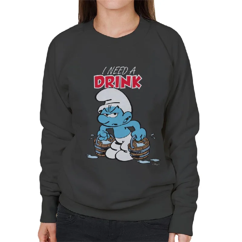 The Smurfs I Need A Drink Women's Sweatshirt