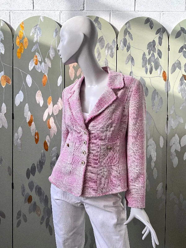 Vintage 1990s Pink Chanel-Style Blazer, Medium