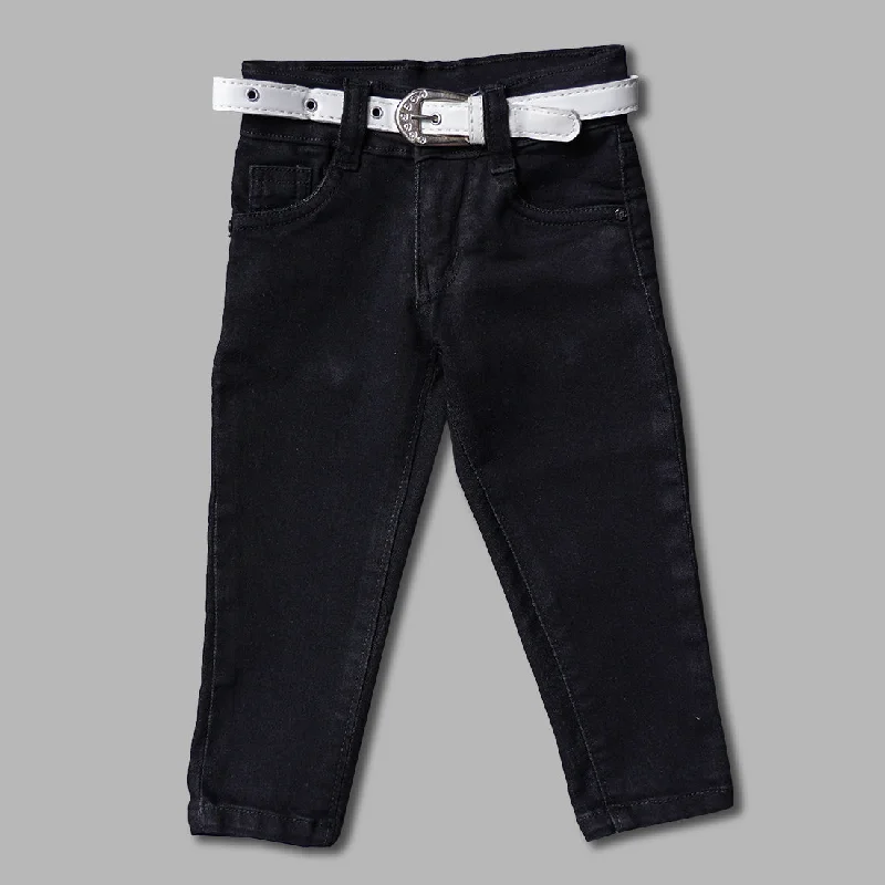 Solid Jeans for Girls and Kids with Soft Fabric