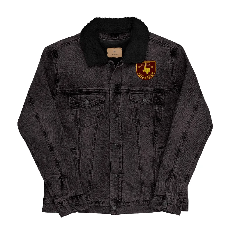 GTG Badge Unisex denim sherpa jacket