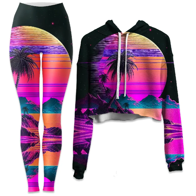 Vapor Solar System Crop Hoodie and Leggings Combo