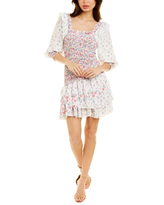 70/21 Smocked Ruffle Mini Dress