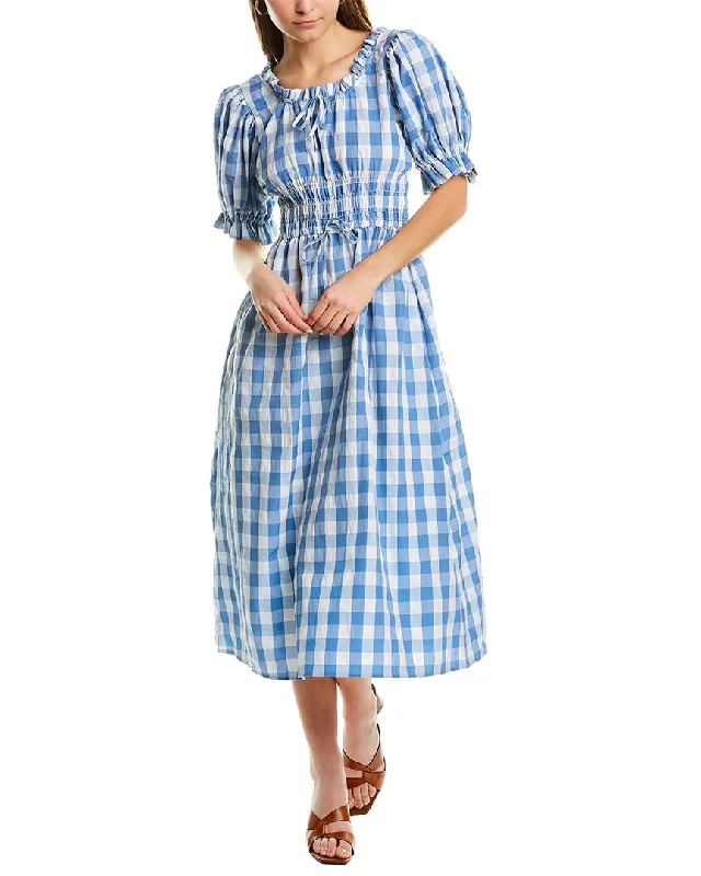 Moonsea Gingham Midi Dress