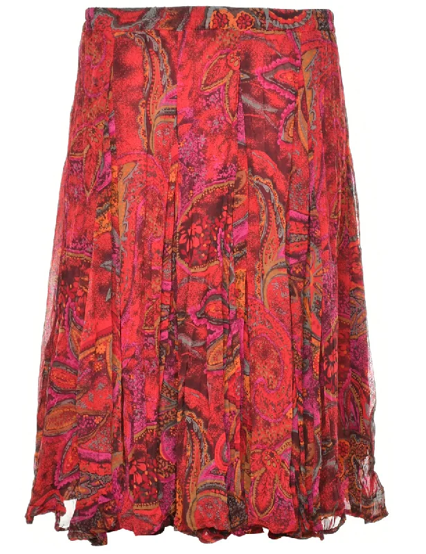 Paisley Pattern Skirt - M