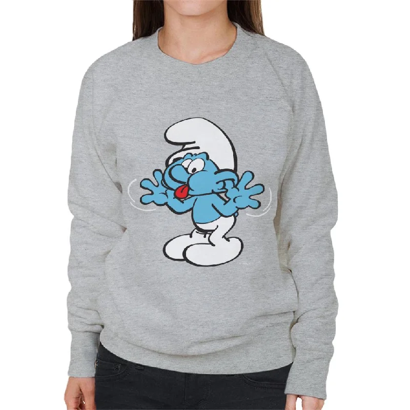 The Smurfs Blowing Raspberries Women's Sweatshirt