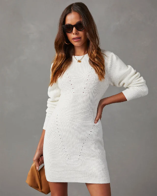 Getting Cozy Knit Sweater Dress