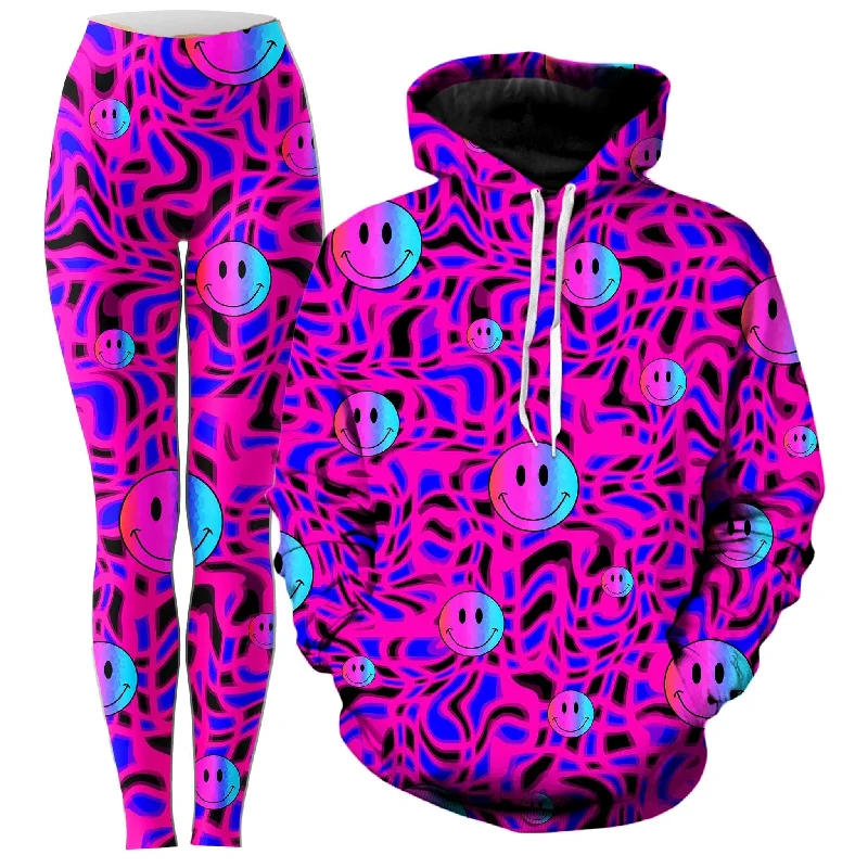 Trippy Smiles Hoodie and Leggings Combo