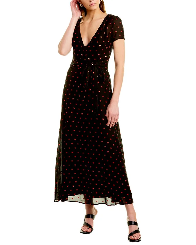 RED Valentino Surplice Maxi Dress