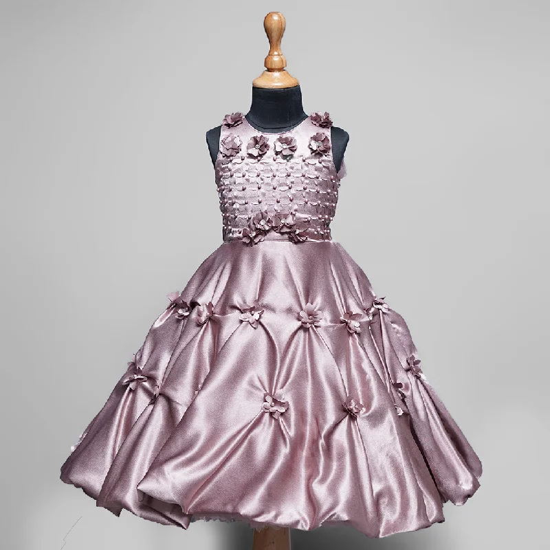 Floral Pearl Party Gown for Girls