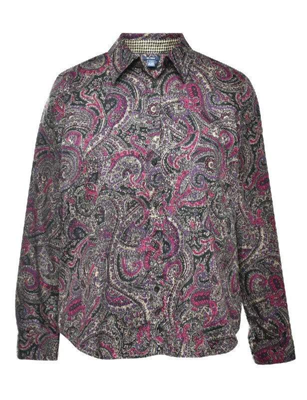 Multi-colour Paisley Shirt - L