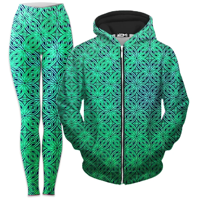 Psy Moski Foam Zip-Up Hoodie and Leggings Combo