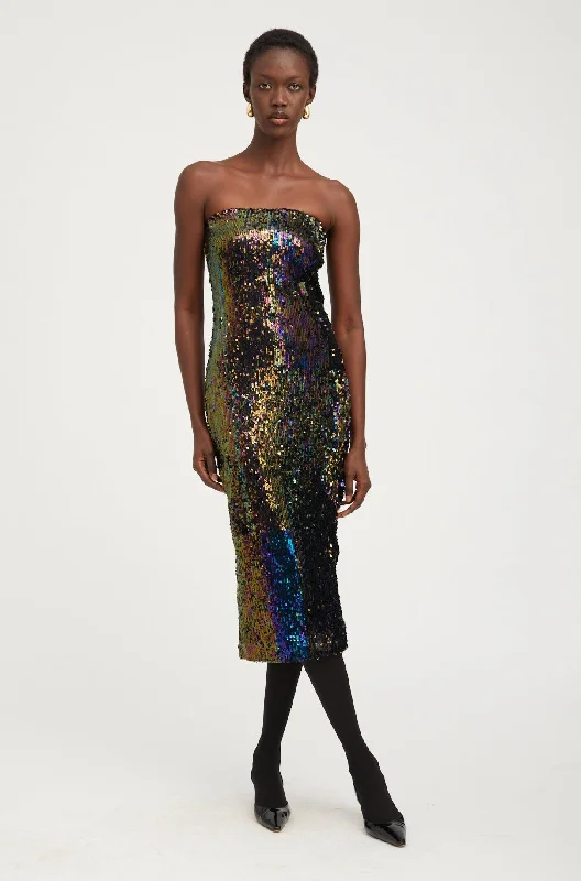 Multi Color Sequin Tube Dress