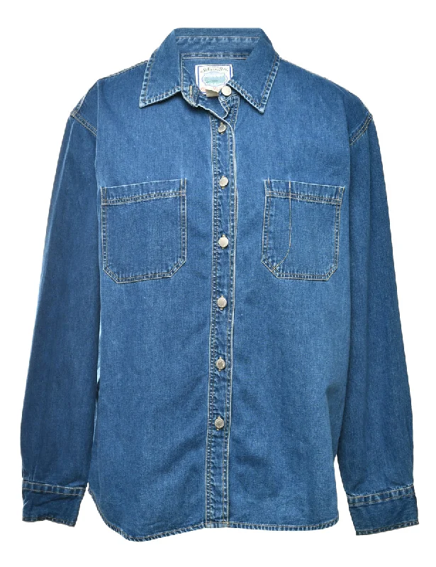 Long Sleeved Denim Shirt - M