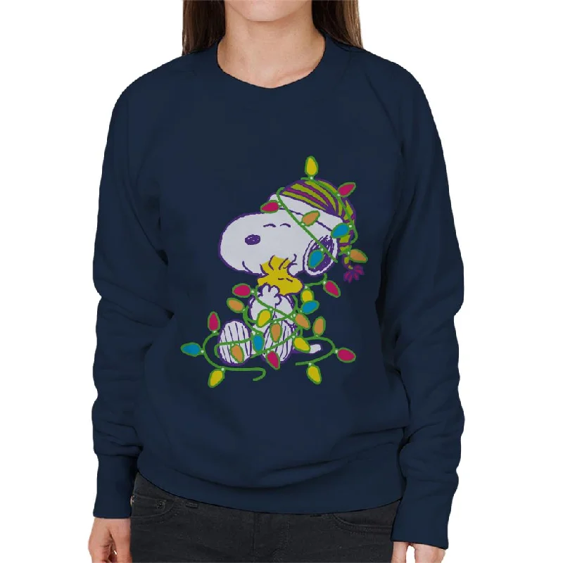 Peanuts Christmas Festive Lights Hug Women's Sweatshirt