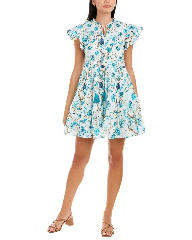 Celina Moon Frill Tiered Mini Dress