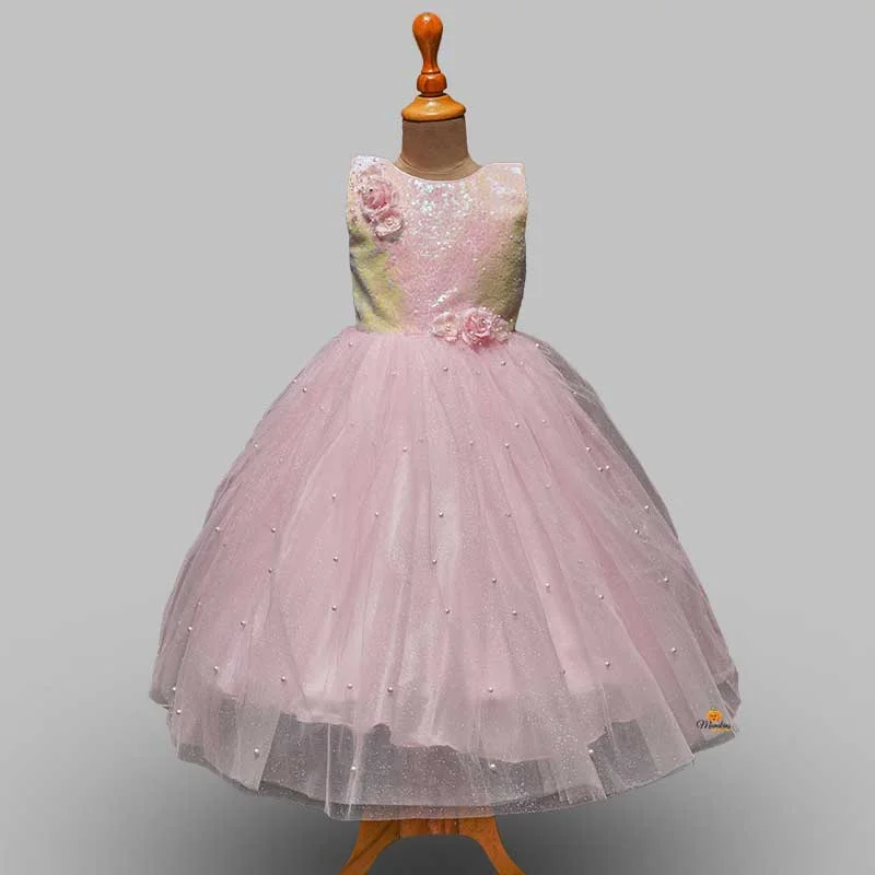 Pink Designer Gown for Kids