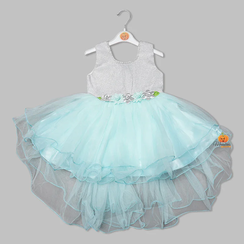 Party Wear Frock for Kid Girls with Net Design