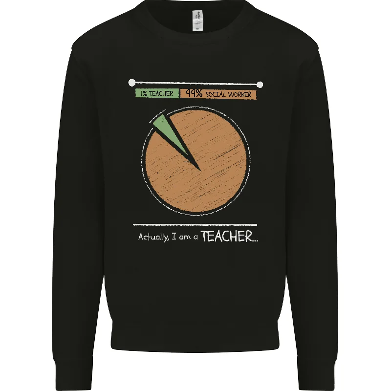 1% Teacher 99% Social Worker Teaching Mens Sweatshirt Jumper