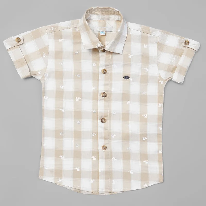 Checked Half Sleeves Shirt for Boys