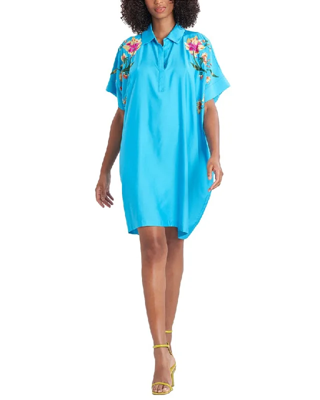 Natori Silk-Blend Caftan Dress