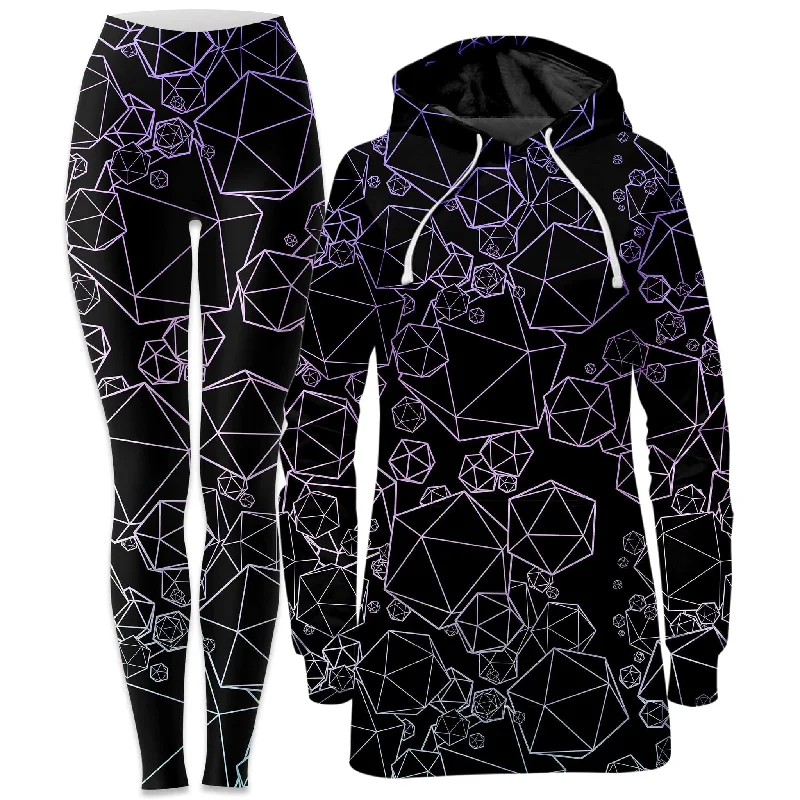 Icosahedron Madness Cold Hoodie Dress and Leggings Combo