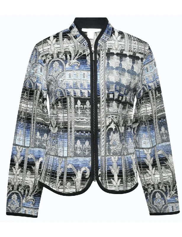 Leafy Print Tapestry Jacket - S