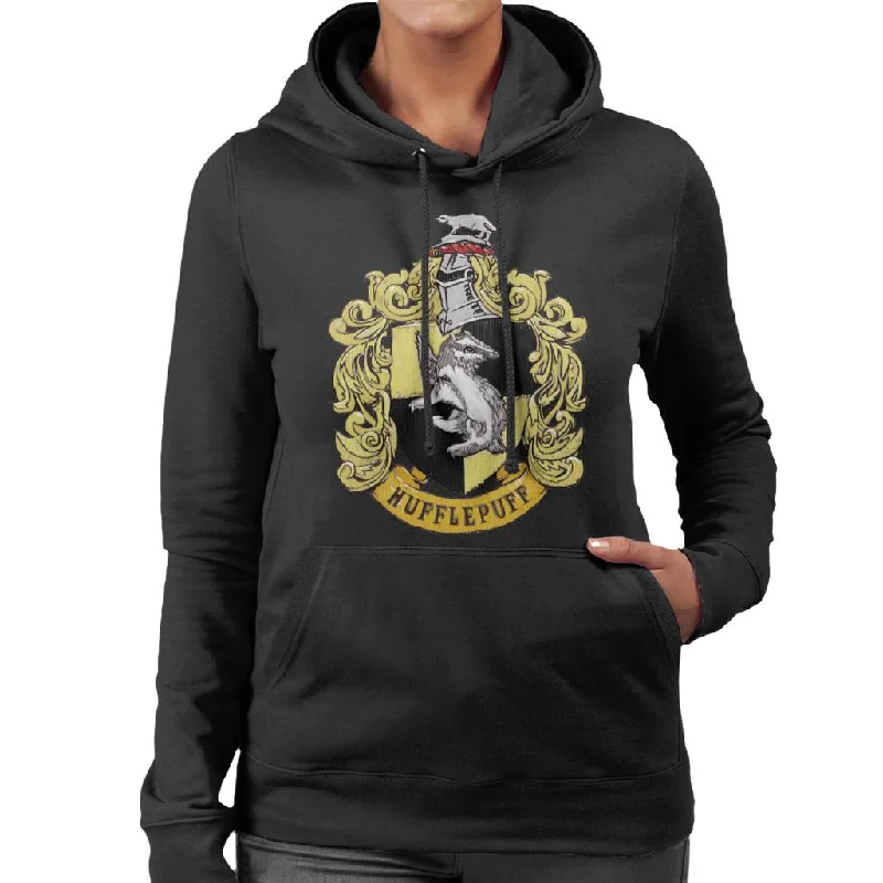 Harry Potter Hufflepuff House Crest Women's Hooded Sweatshirt