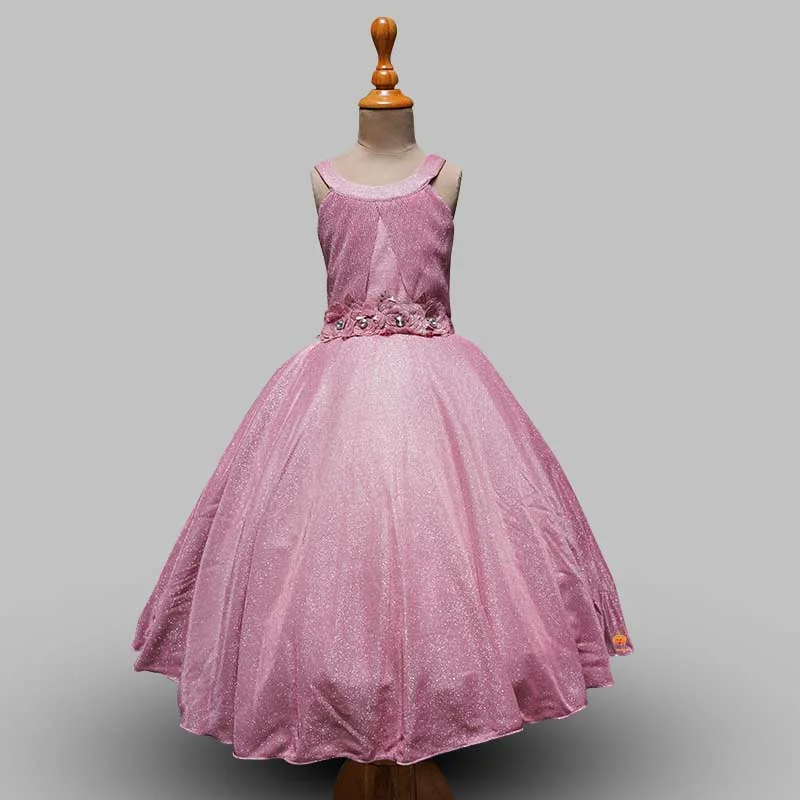 Pink Long Gown for Kid Girls