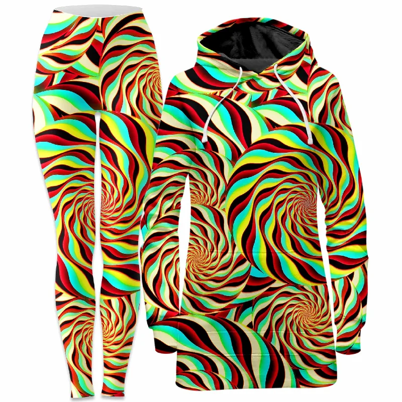 Pineal Swirl Hoodie Dress and Leggings Combo