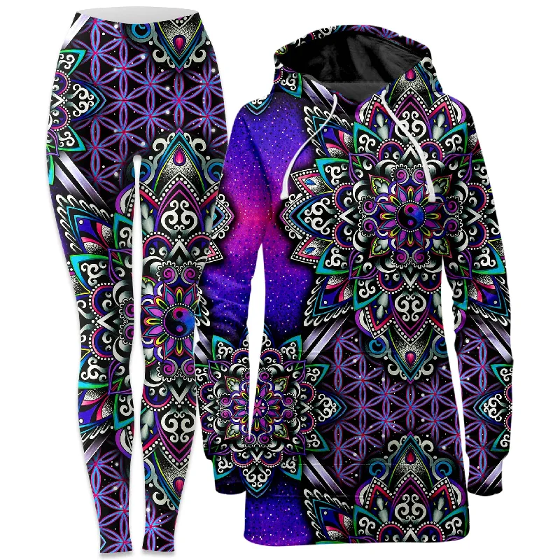 Blooming Balance Hoodie Dress and Leggings Combo