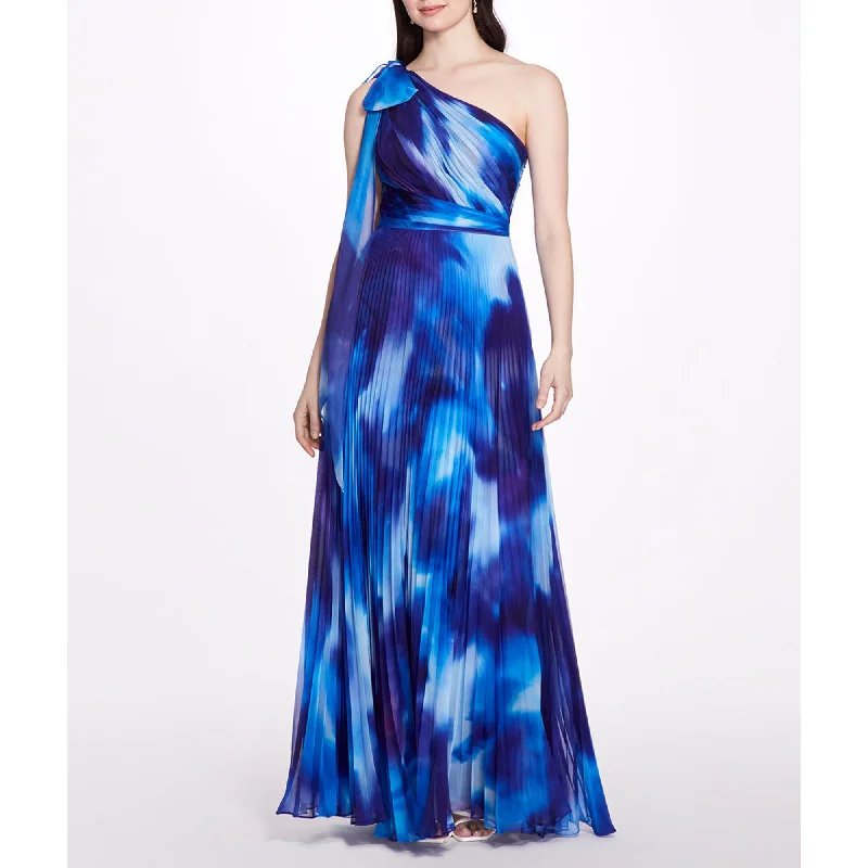 One Shoulder Pleated Gown