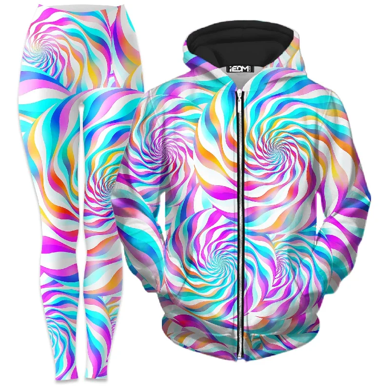 Cloud Surfing Zip-Up Hoodie and Leggings Combo