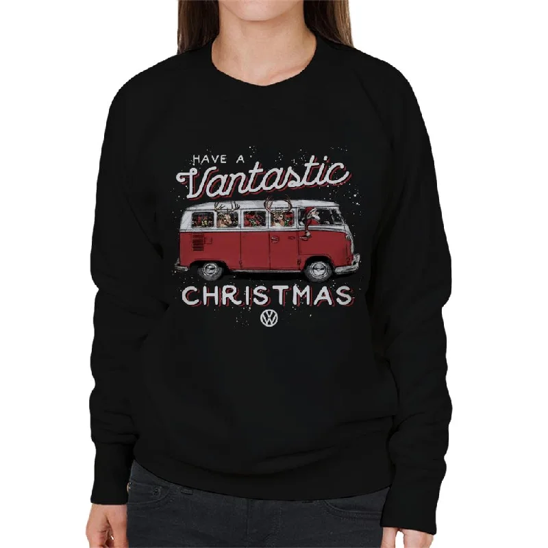 Volkswagen Christmas Camper Van Have A Vantastic Christmas Women's Sweatshirt