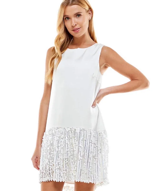 Sequin trim dress