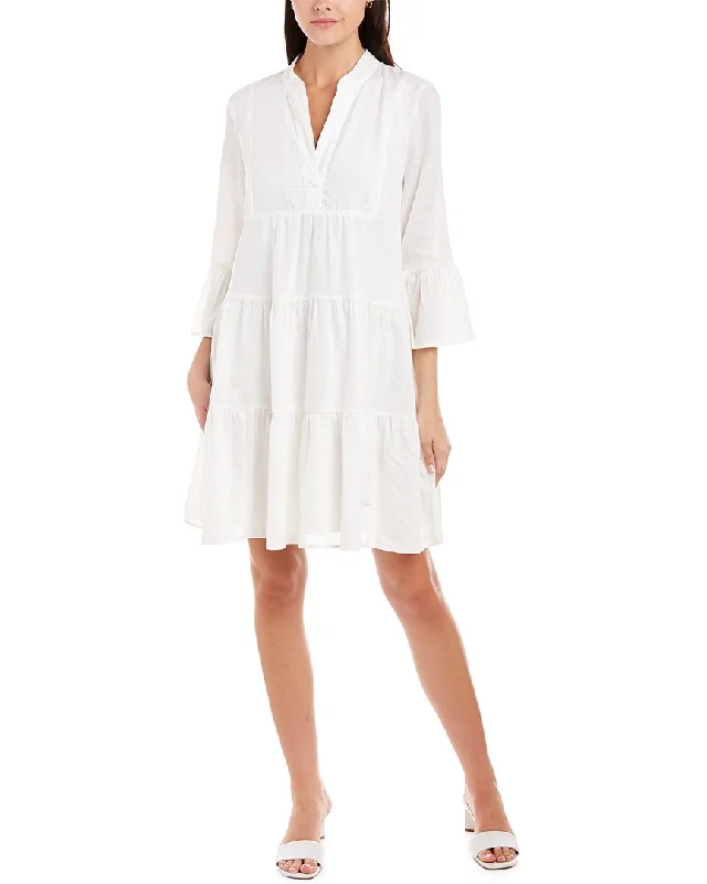 Vince Camuto Linen-Blend A-Line Dress