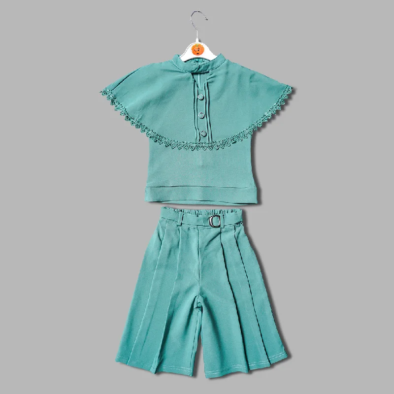 Western Wear For Girls And Kids With Pleated Palazzo Set