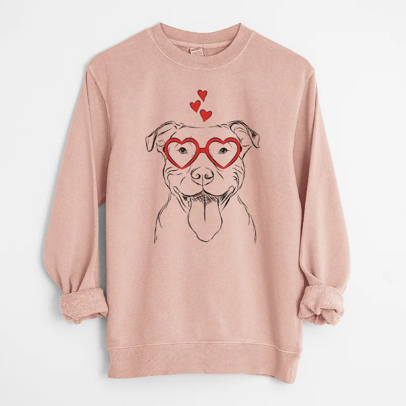 Valentine Major the Pitbull - Unisex Pigment Dyed Crew Sweatshirt