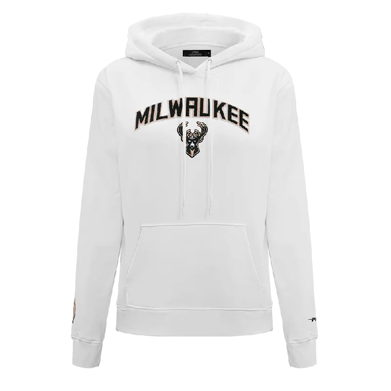 SUDADERA CON GORRO NBA MILWAUKEE BUCKS CLASSIC ESSENTIALS PARA MUJER