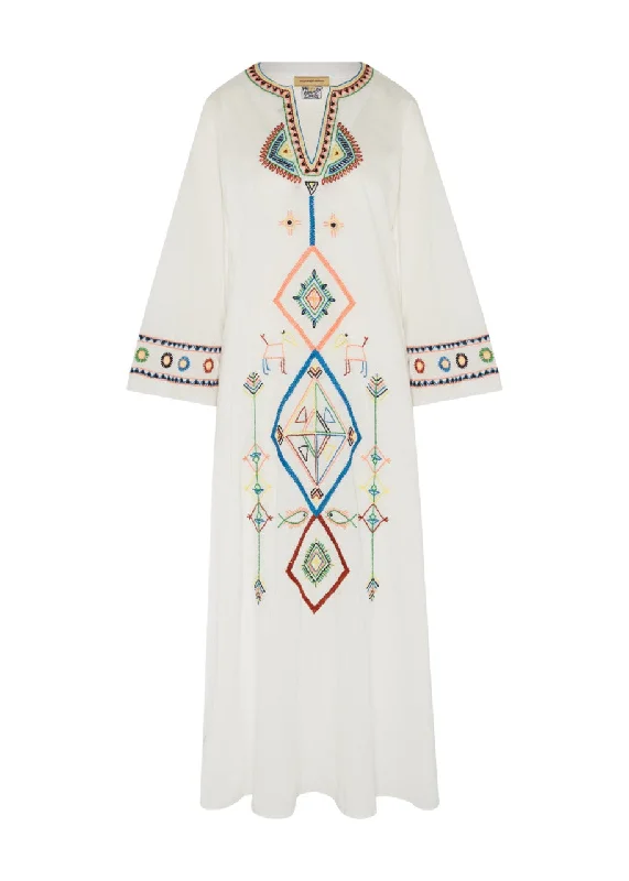 India Kaftan in White